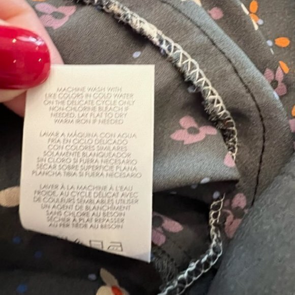 Cabi 3828 Muse Blue Floral Print Tunic Dress Women‎ Size XS Short Sleeve Boho - Picture 15 of 15